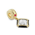 Lauren G. Adams Gabriella Clear Cubic Zirconium Charm W/ Gold Bead